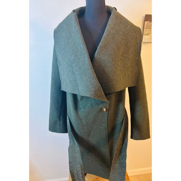 INDIGO ROSE Wrap Coat with Oversized Collar Fall or Winter - Picture 4 of 7